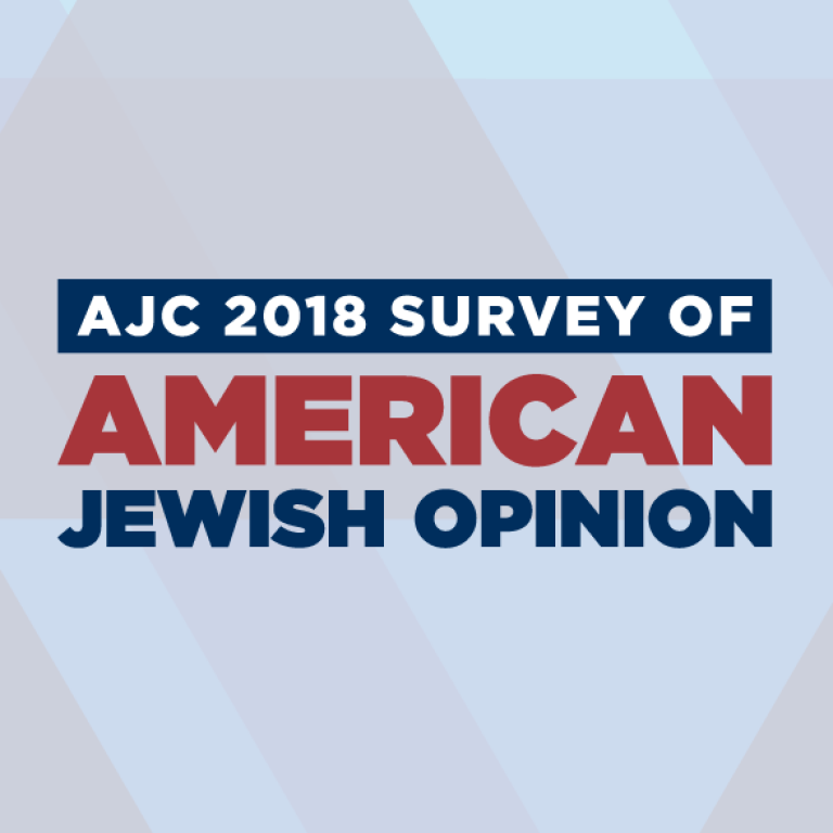 Graphic displaying AJC 2018 Survey of American Jewish Opinion