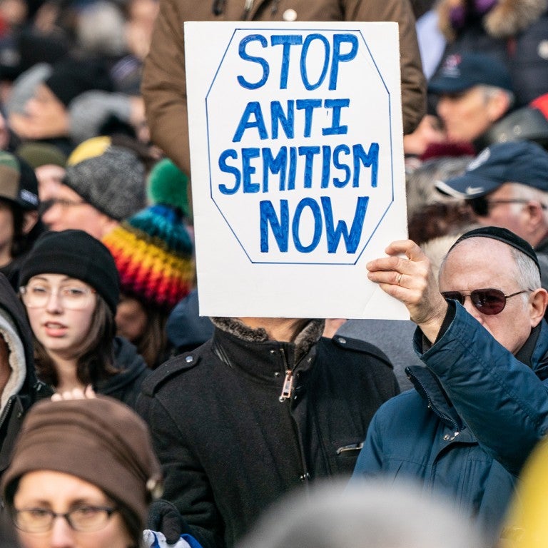 Protest to combat antisemitism