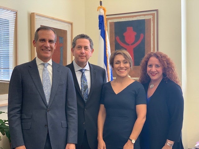 2019-09-05 Mayor Garcetti meets new AJC LA Regional Director