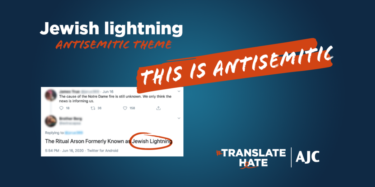 Jewish lightning | #TranslateHate | AJC