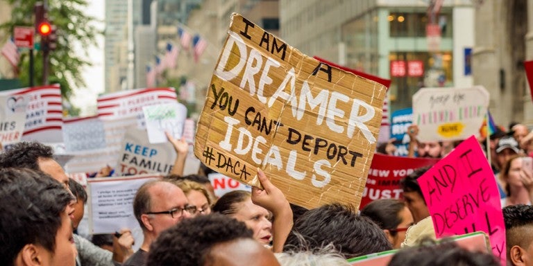 Photo of a march in support of the Dream Act