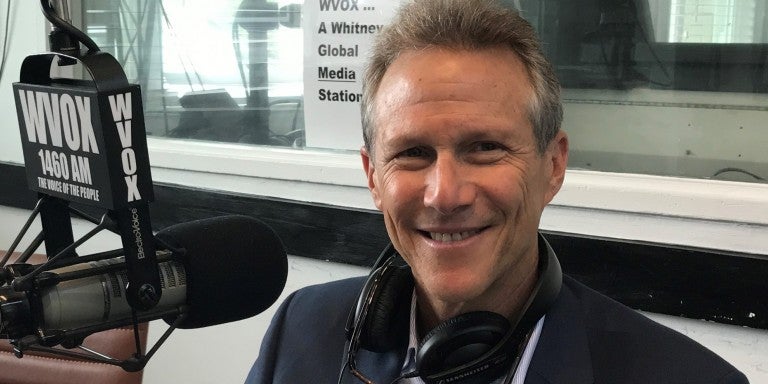 Photo of Richard W. Cohen appearing on AJC Live regarding Diplomatic Marathon and his new role as AJC Westchester/Fairfield President