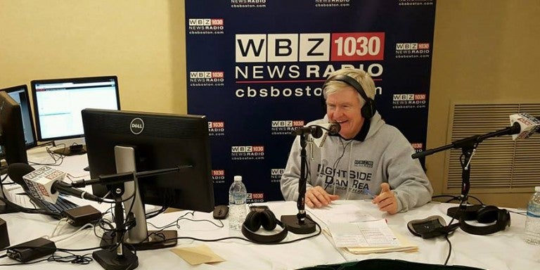 Photo of Dan Rea in the WBZ1030 News Radio studio