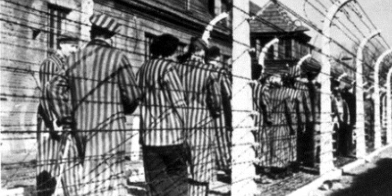Photo from the Holocaust of Jews in a Concentration Camp