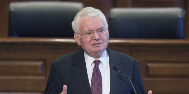 Photo of  Judge Thomas Buergenthal on AJC Live January 29th on International Holocaust Remembrance Day 