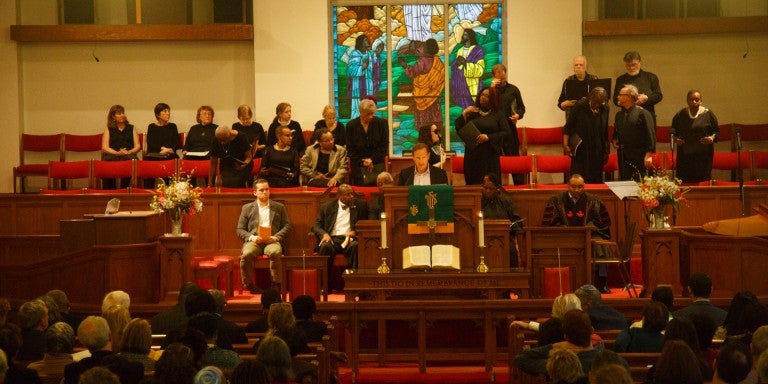 Photo of AJC Westchester/Fairfield's recent multifaith service, "Facing Racism: Bearing Witness and Building Bridges" at the Mt. Hope A.M.E. Zion Church