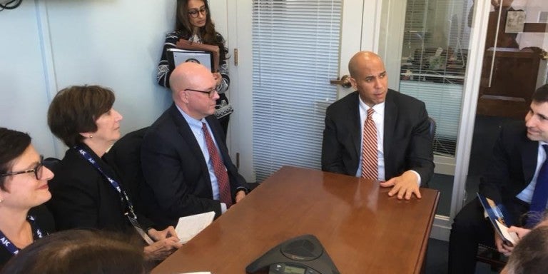 Photo of AJC NJ with Senator Cory Booker