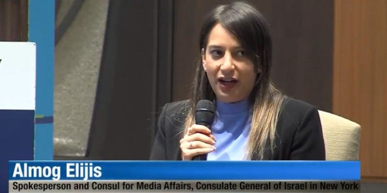 Almog Elijis at AJC Westfair -  Israel in the Media 