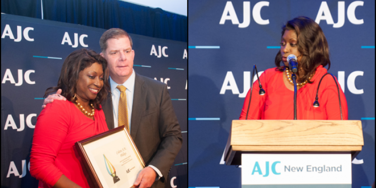Mayor Walsh Presents 2018 AJC New England Co-Existence Award to Colette Phillips 