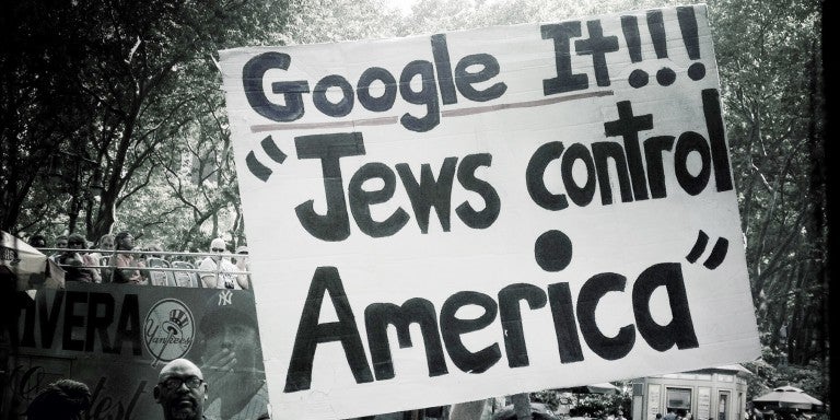 Antisemitic Conspiracy Sign