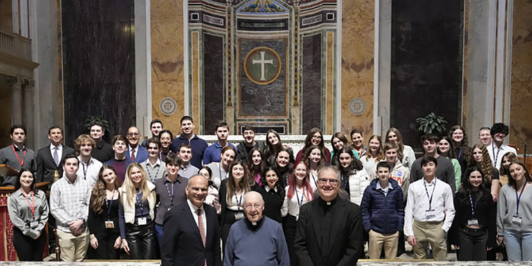 Cathedral of St. Matthew the Apostle with AJC's Rabbi Noam Marans