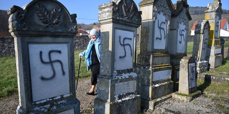Jewish gravestones vandalized 