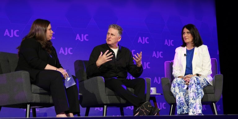 Aviva Klompas and Michael Rapaport at AJC Global Forum 2024