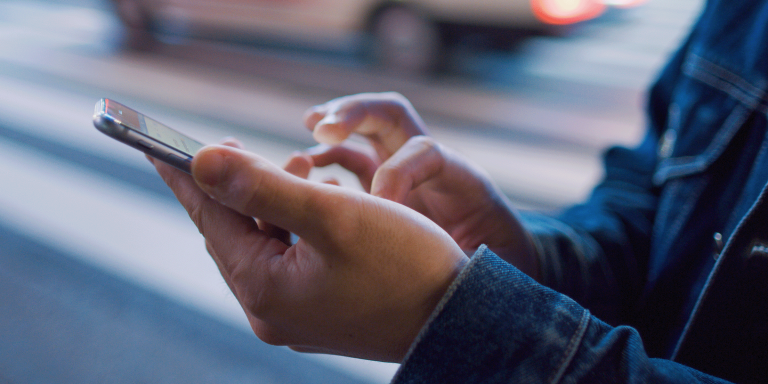 Person using their phone