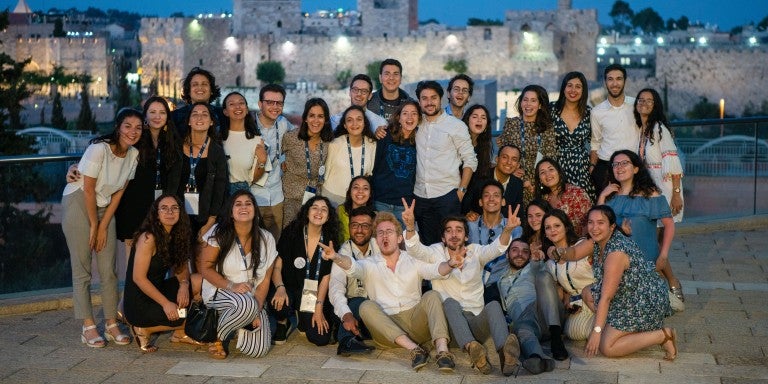 Photo of young AJC leaders in Israel