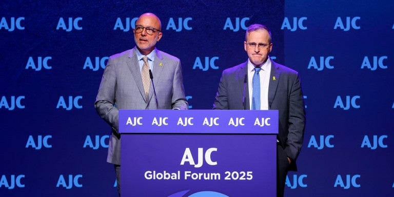 Photo of Ted Deutch and Robert Williams at AJC Global Forum 2025