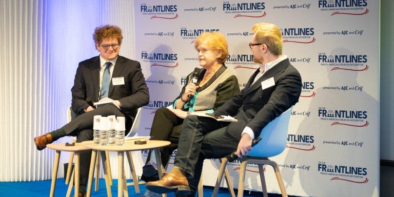 Deborah Lipstadt speaking at "On the Frontlines: French-American Forum on Antisemitism"