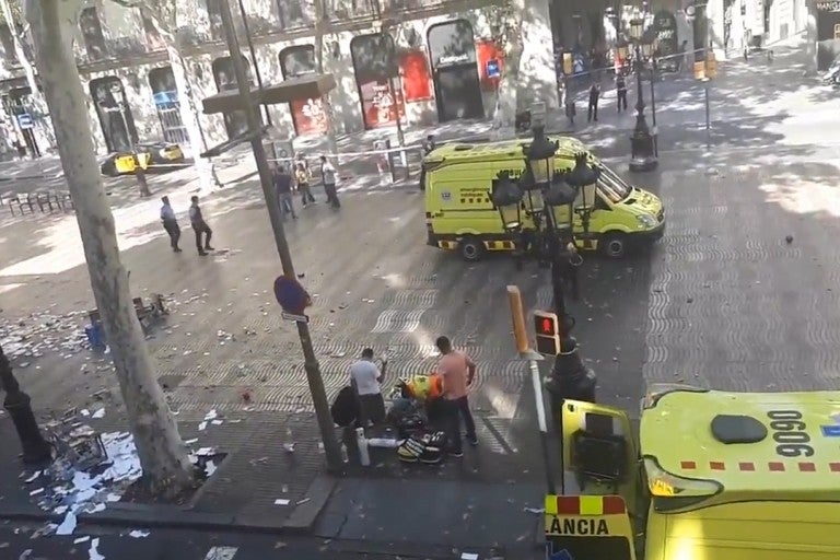 Atentado terrorista en la rambla de Barcelona