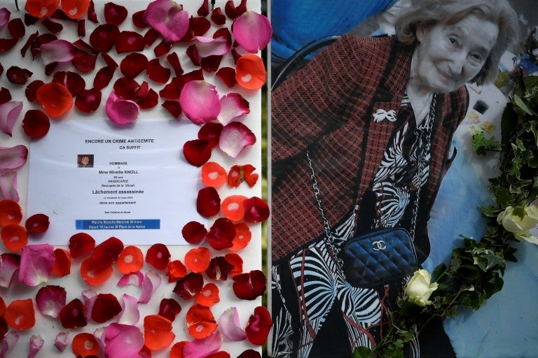 Mireille Knoll, sobreviviente del Holocausto asesinada en Francia.