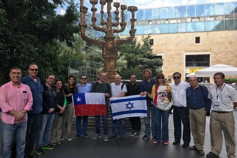 Delegación de legisladores, periodistas y activistas chilenos en Israel