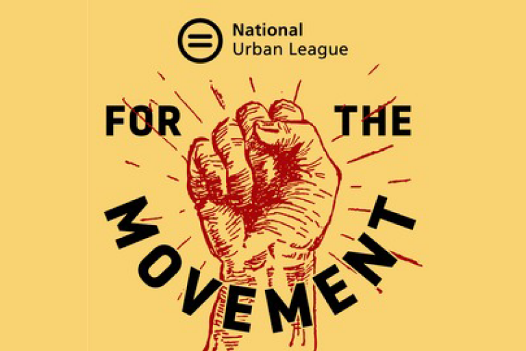 National Urban League - For the Movement with a red fist