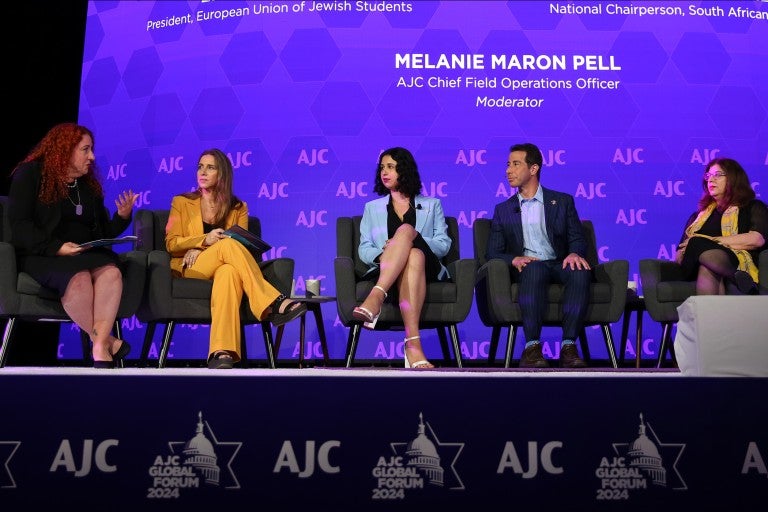 World leaders from Africa, Europe, and North and South America joined a panel moderated by Melanie Maron Pell, AJC Chief Field Operations Officer at AJC Global Forum 2024