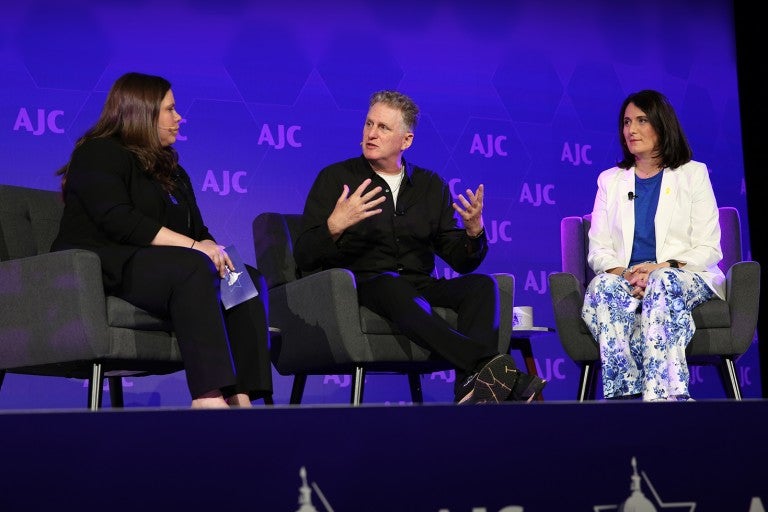 Aviva Klompas and Michael Rapaport at AJC Global Forum 2024