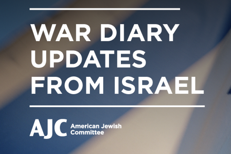 war diary and Israeli flag