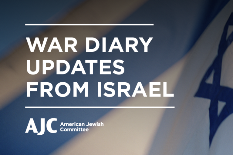 War Diary Updates from Israel - American Jewish Committee