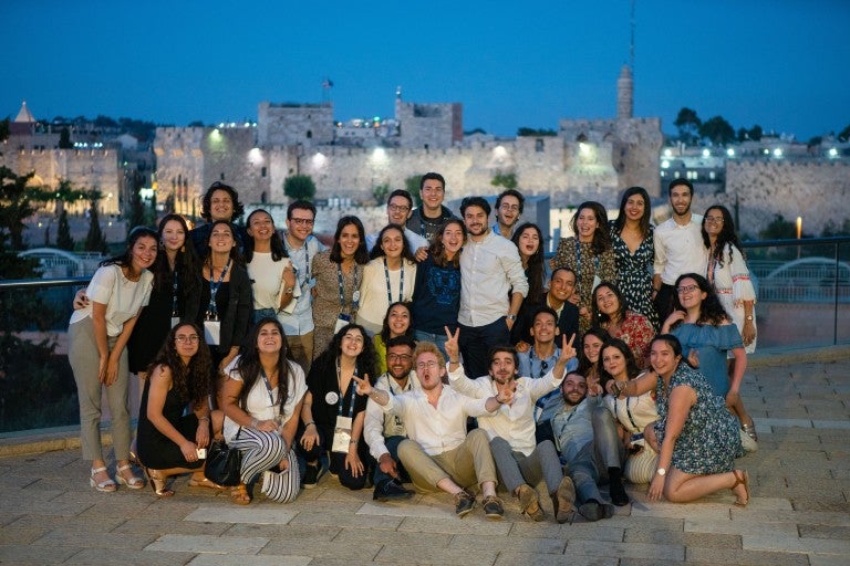 Photo of young AJC leaders in Israel