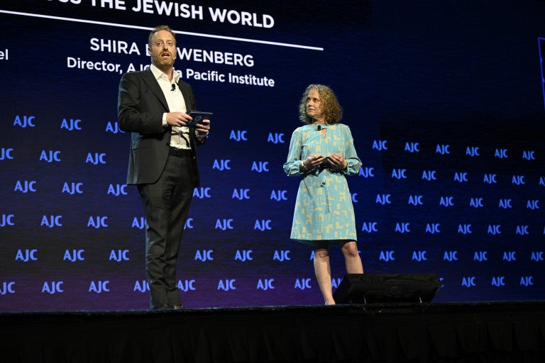 At AJC Global Forum 2026, Shira Loewenberg, Director of AJC’s Asia Pacific Institute (API), and Joel Burnie