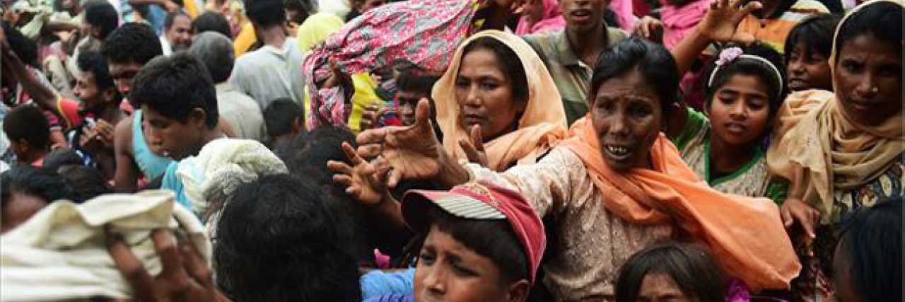 Photo of Rohingya refugees at Kutupalong refugee camp