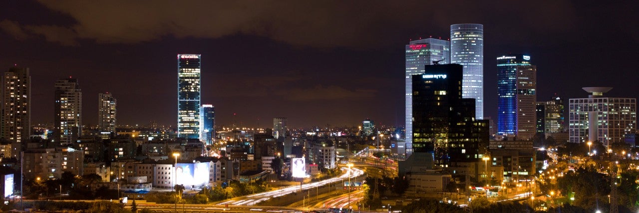 Photo of Tel Aviv at night