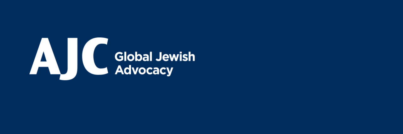 AJC Logo with text that says "Global Jewish Advocacy"