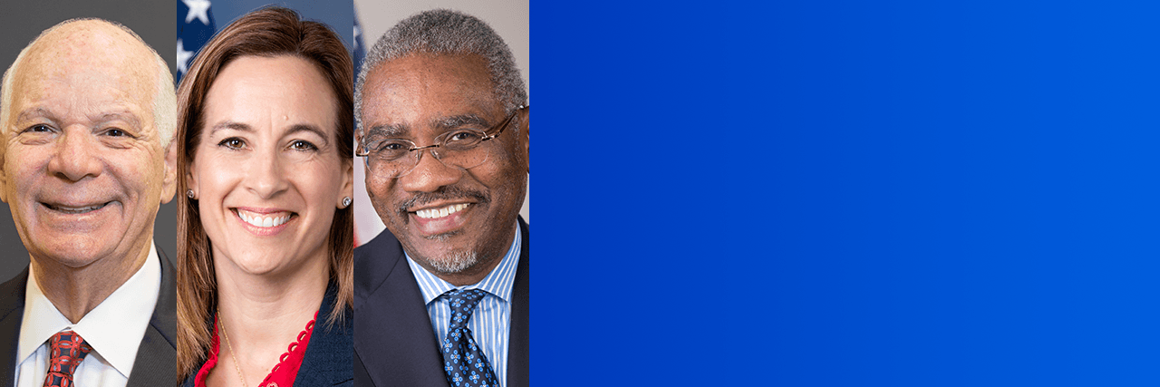 Senator Ben Cardin, Congresswoman Mikie Sherrill, Congressman Gregory Meeks