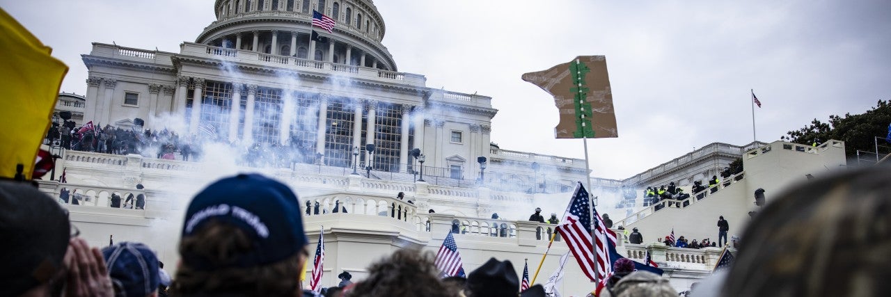 Rioters gather at the U.S. Capitol Building