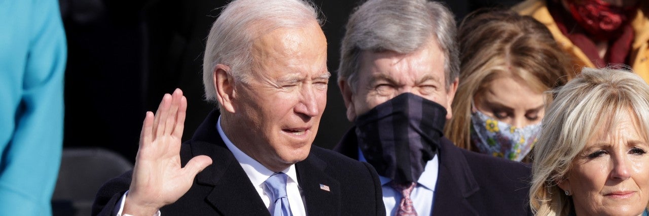 President Joe Biden takes the oath of office.