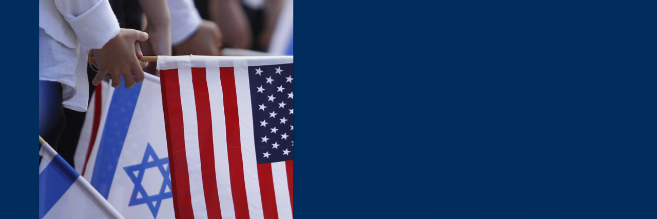 Israeli and American flags