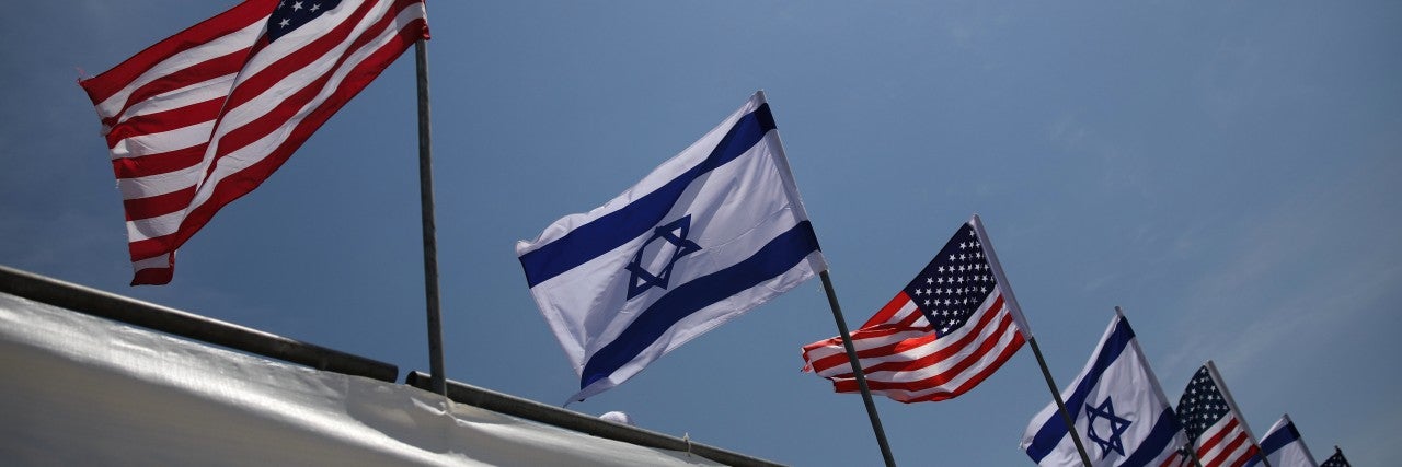 Israeli and American Flags