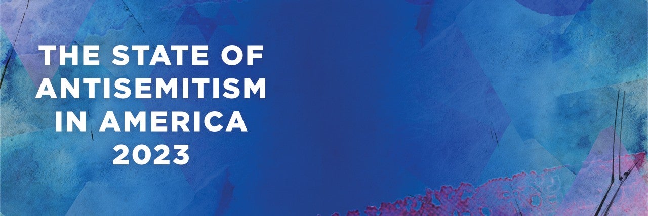 Graphic saying The State of Antisemitism in America 2023