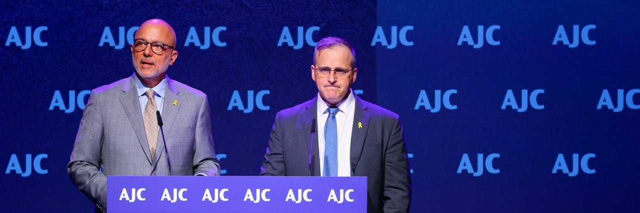 Photo of Ted Deutch and Robert Williams at AJC Global Forum 2025