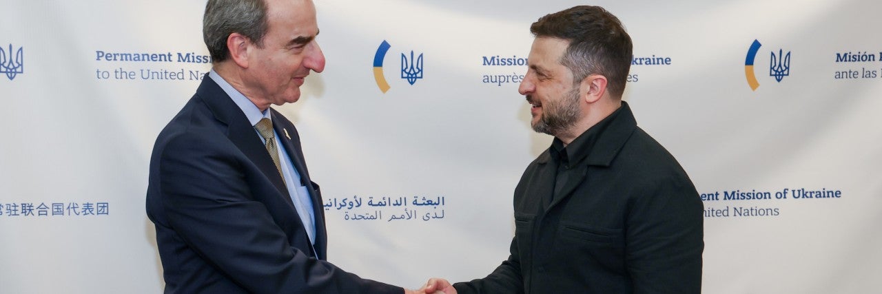 AJC's Jason Isaacson with Ukrainian President Volodymyr Zelenskyy