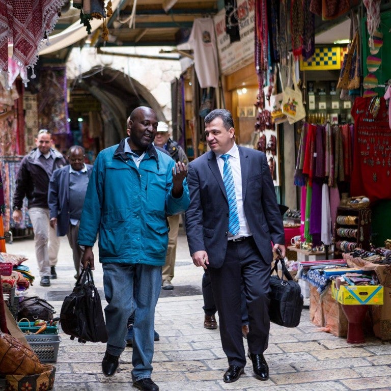 UNESCO Ambassadors Visiting Israel with AJC Project Interchange and Israeli Ambassador Carmel Shama-Hacohen