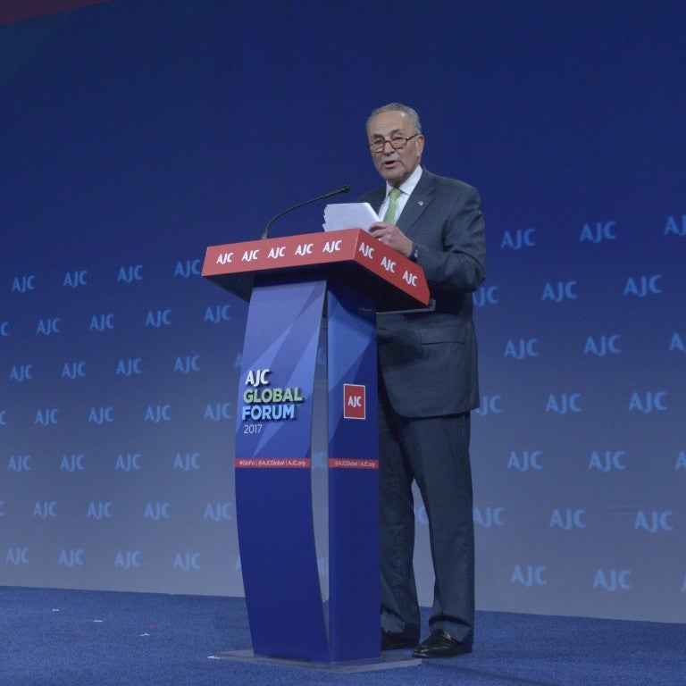 Senate Minority Leader Schumer Addresses AJC Global Forum