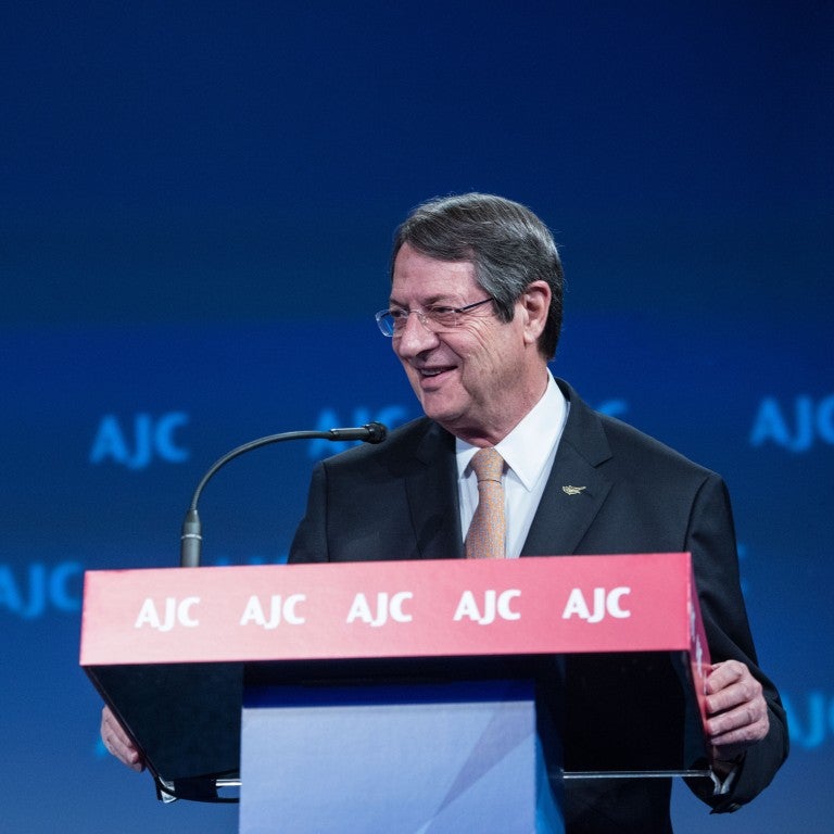 Cypriot President Anastasiades Addresses AJC Global Forum