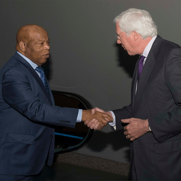 John Lewis accepting the American Liberties Medallion