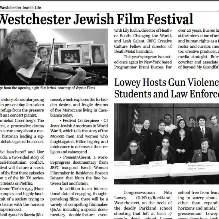 Westchester Jewish Life - 17th Annual Westchester Jewish Film Festival 