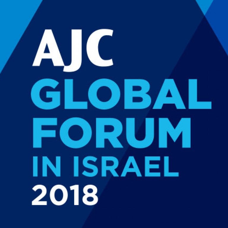 Graphic displaying AJC Global Forum in Israel 2018