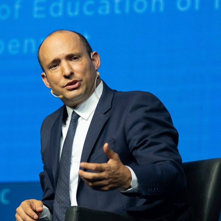 Photo of Naftali Bennett Discussing Israel-Diaspora Relations at AJC Global Forum 2018