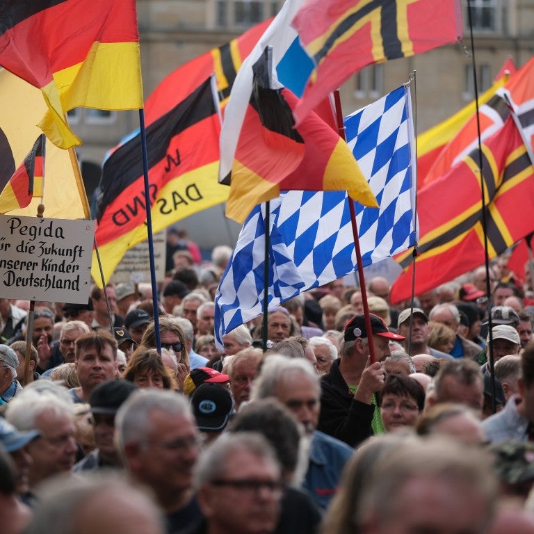 Pegida rally in Dresden